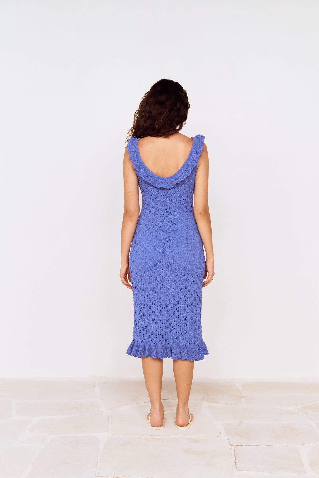 MINKPINK Arlo Pointelle Knit Midi Dress