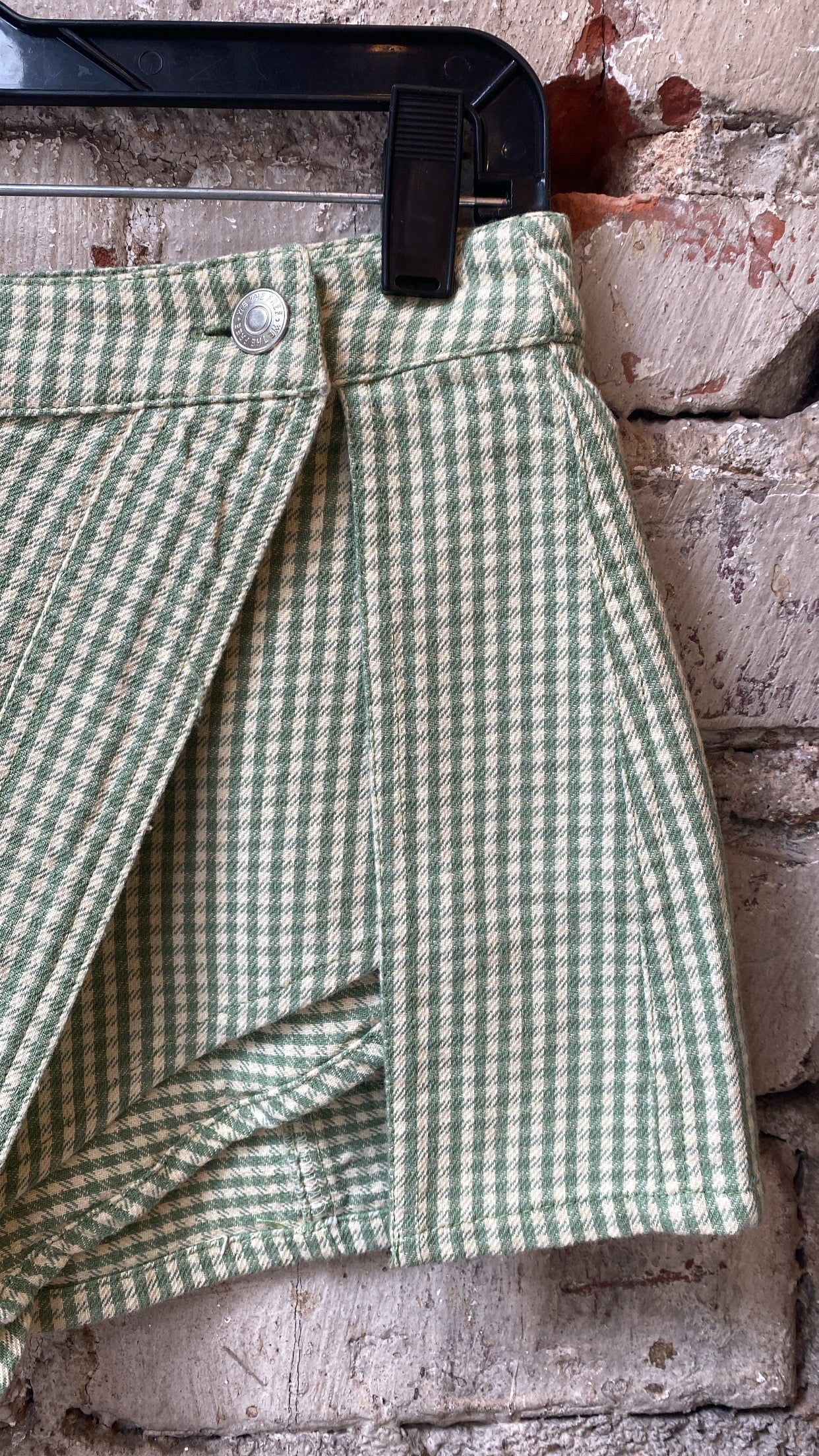 Free People Georgie Gingham Micro Skort