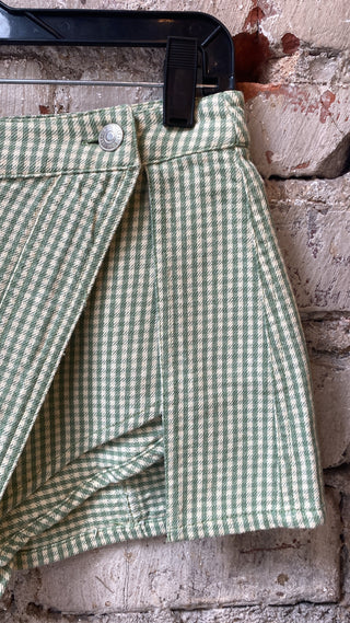 Free People Georgie Gingham Micro Skort