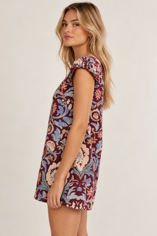 Free People Hopeless Romantic Printed Mini Dress