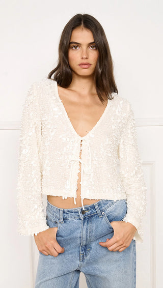 MINKPINK Carla Sequin Blouse