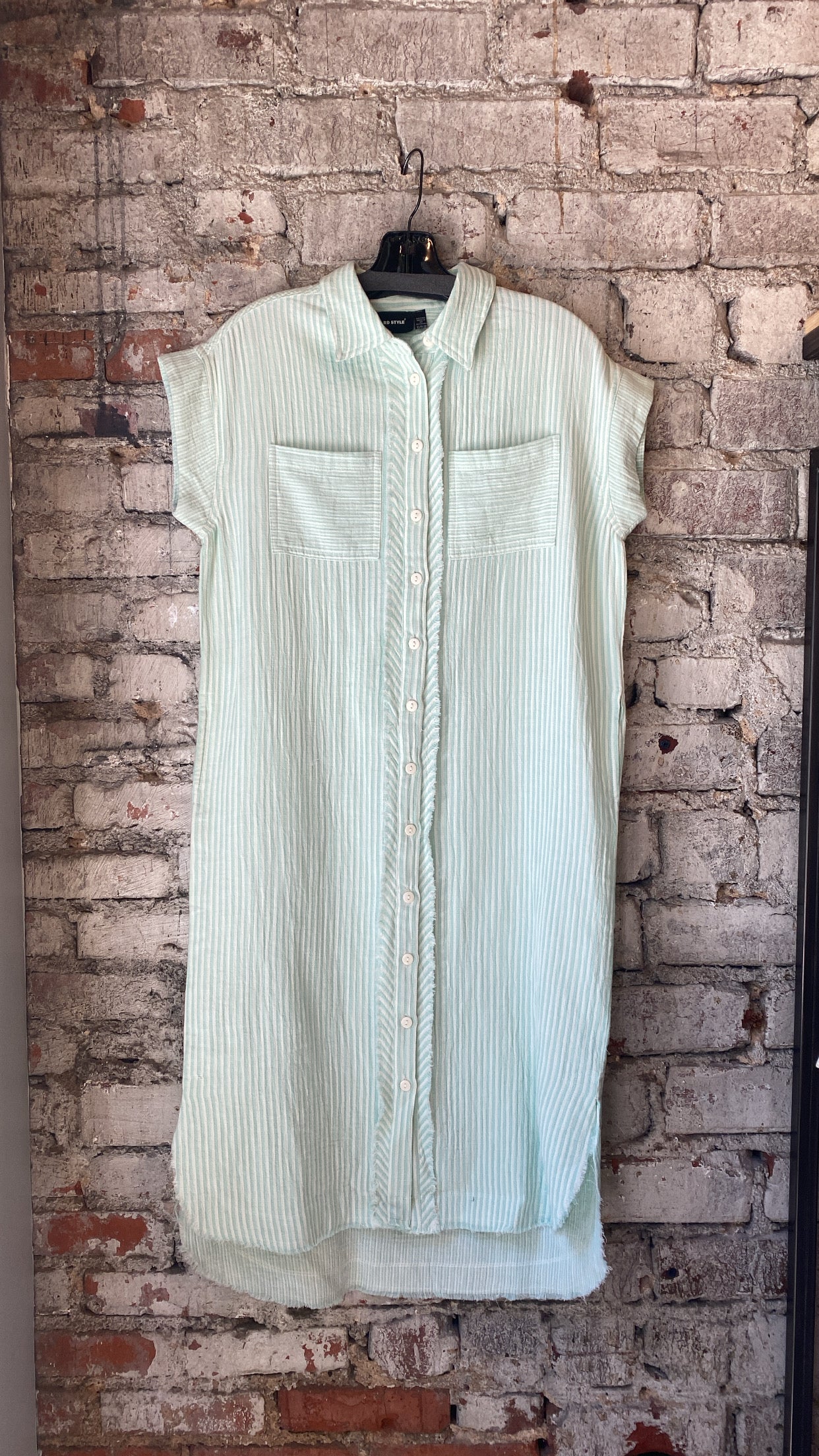 RD Style Aira Double Weave Stripe Gauze Dress