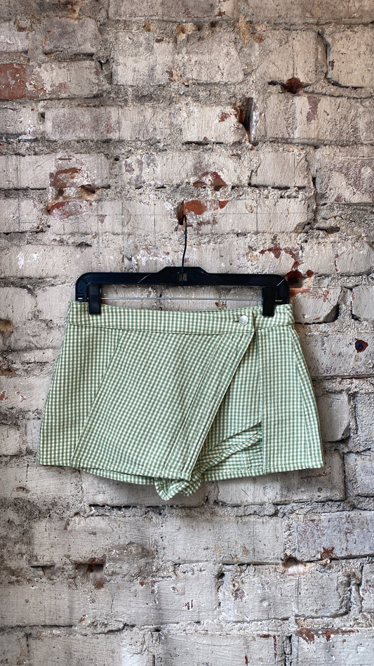 Free People Georgie Gingham Micro Skort