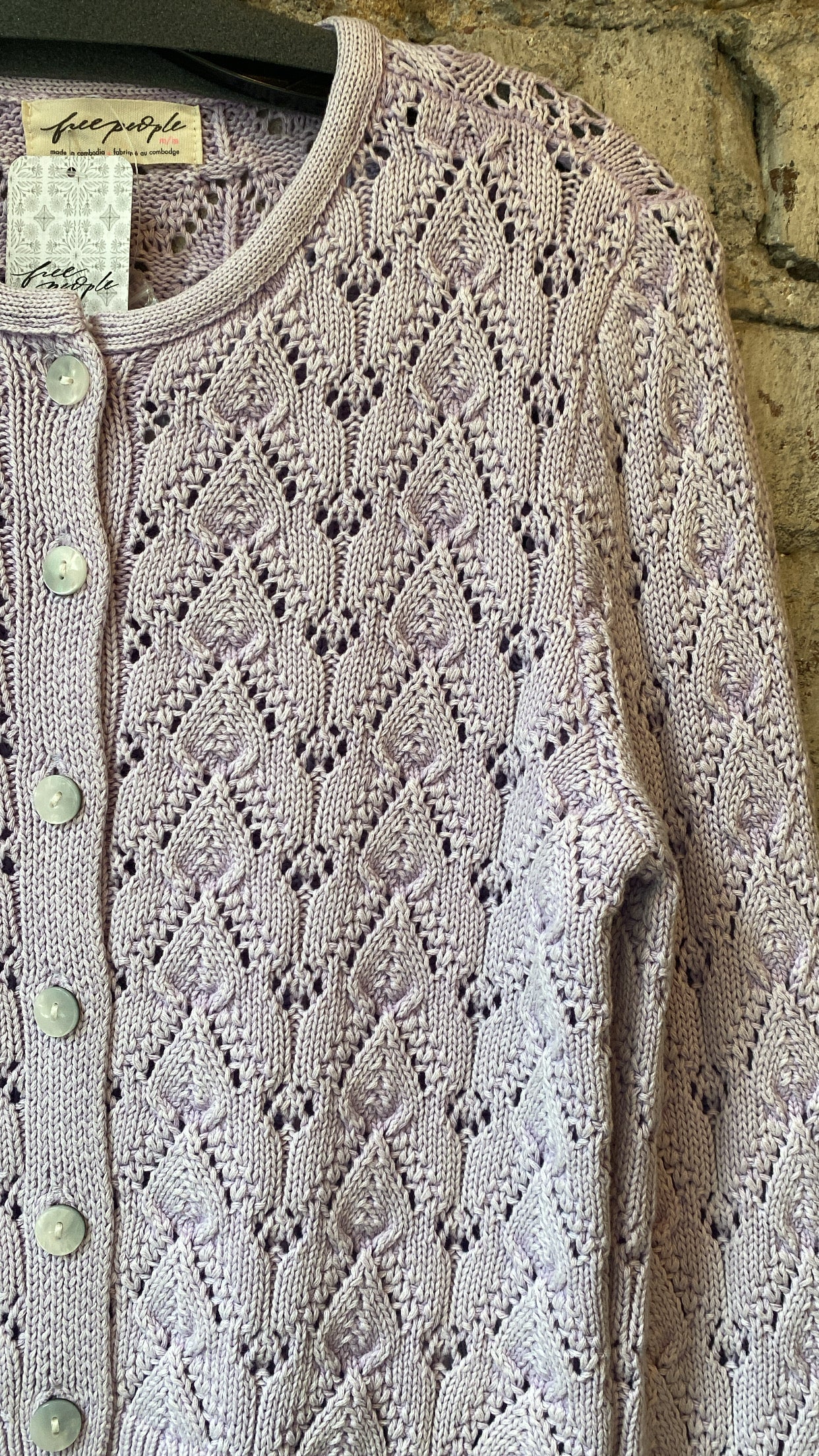 Free People Pretty in Pointelle Cardi