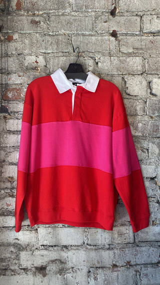 RD Style Esther Heavy Rugby LS Polo Pullover