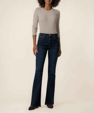 Kut from the Kloth Ana High Rise Fab AB Flare w/ Raw Hem