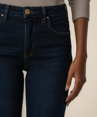 Kut from the Kloth Ana High Rise Fab AB Flare w/ Raw Hem