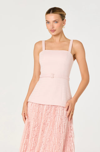 ASTR Caitlin Mixed Media Tweed Midi Dress