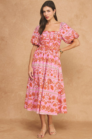 Pink Paloma Midi Dress
