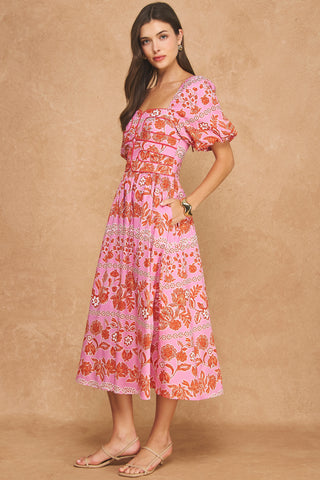 Pink Paloma Midi Dress
