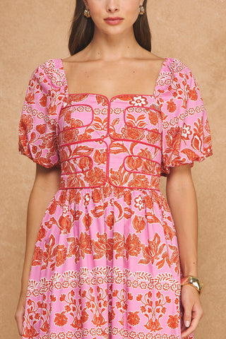 Pink Paloma Midi Dress