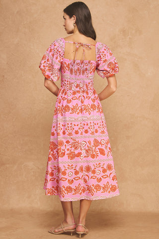 Pink Paloma Midi Dress