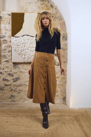 Fall in Line Midi Skirt