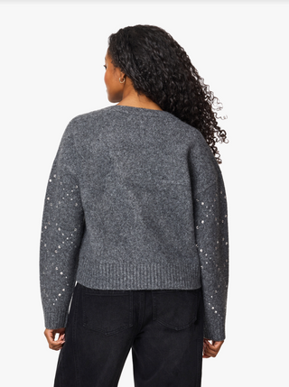 Habitual Rhinestone Argyle Cardigan