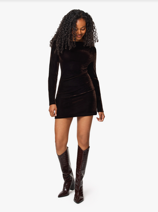 Habitual Off Shoulder Velvet Mini Dress