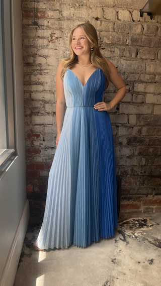Hutch Pleated Ombre Maxi Dress