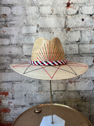 Tipsy Threads Georgia "G" Agave/Large Zig Zag Hat