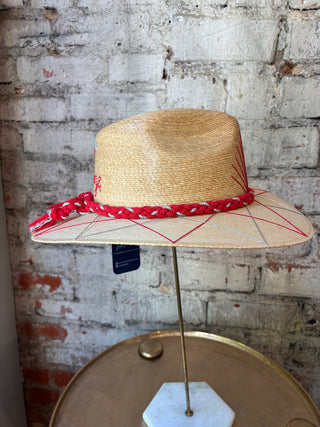 Tipsy Threads Cursive "Go Dawgs" Agave/Large Zig Zag Hat