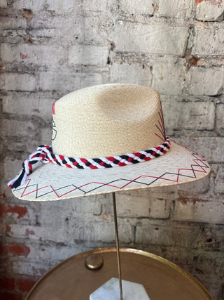 Tipsy Threads Georgia "G" Agave/Small Zig Zag Hat