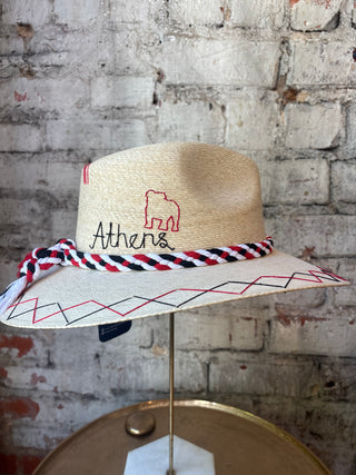Tipsy Threads Cursive "Athens" Bulldog/Small Zig Zag