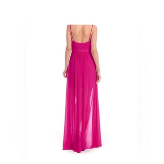 Jewel Badgley Mischka Cowl Neck Dress with High-Low Overlay