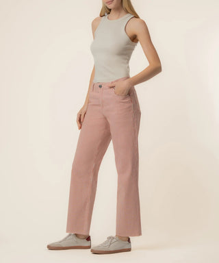Kut from the Kloth Charlotte High Rise Wide Leg w/ Raw Hem