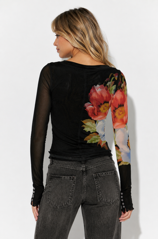 Free People Lilly Printed Longsleeve