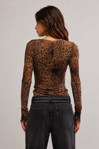 Free People Lilly Printed Longsleeve