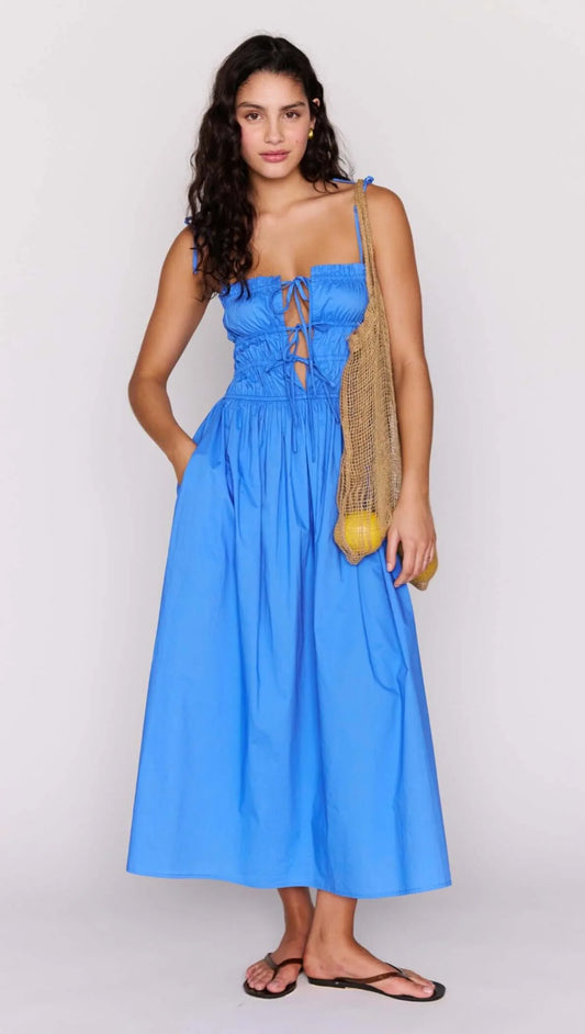 MINKPINK Liana Tie Detail Midi Dress