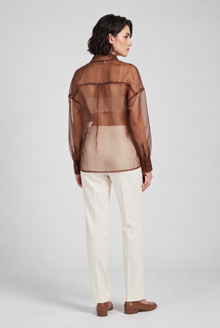 September Sheer Button Up