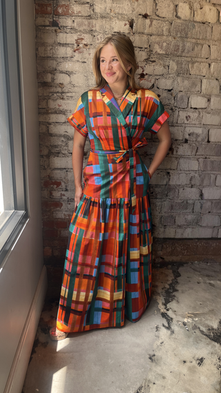 Hutch Plaid Wrap Dress