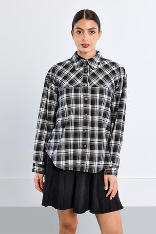 Backstage Plaid Top