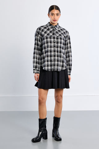 Backstage Plaid Top