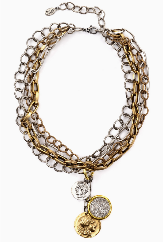 Julio Designs Rustica Multi Chain Necklace