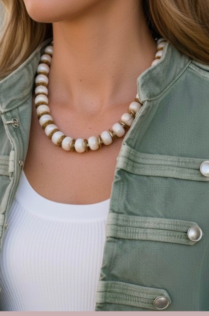 Farrah B Palm Royale Beaded Necklace