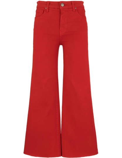 Kut from the Kloth Meg High Rise Fab Ab Wide Leg Raw Hem