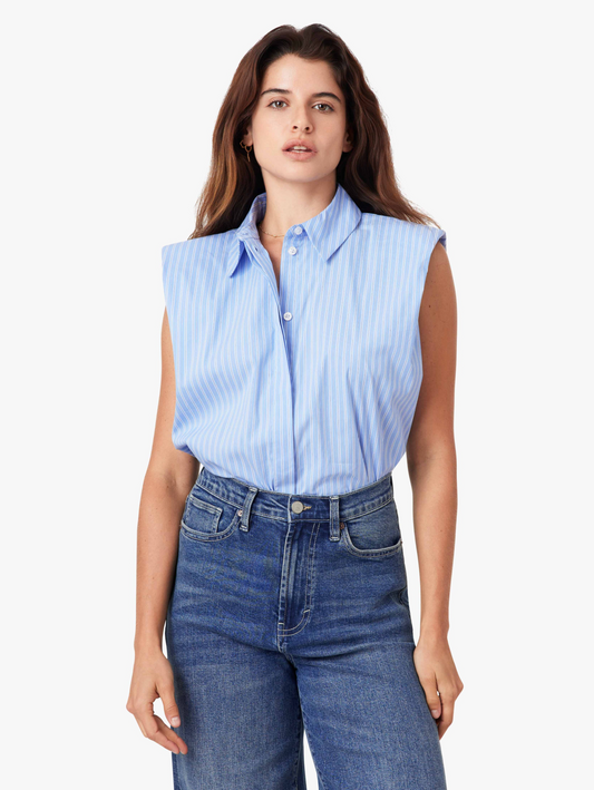 Habitual Sleeveless Shoulder Pad Shirt
