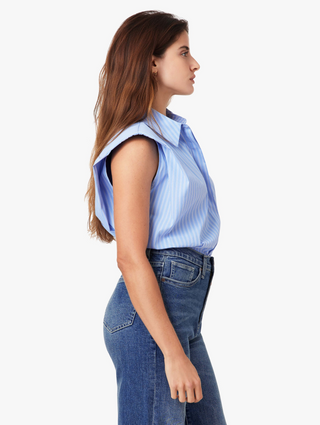 Habitual Sleeveless Shoulder Pad Shirt