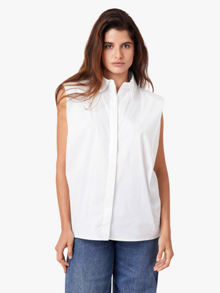 Habitual Sleeveless Shoulder Pad Shirt