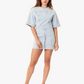 Habitual Short Sleeve Belted Mini Dress