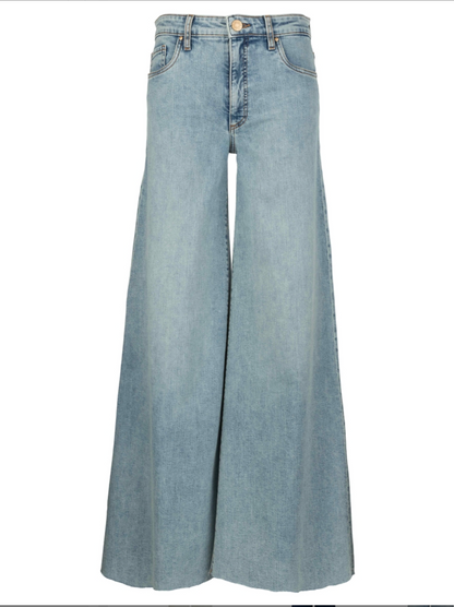 Kut from the Kloth Blake High Rise Fab AB Super Wide Leg Raw Hem