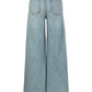 Kut from the Kloth Blake High Rise Fab AB Super Wide Leg Raw Hem