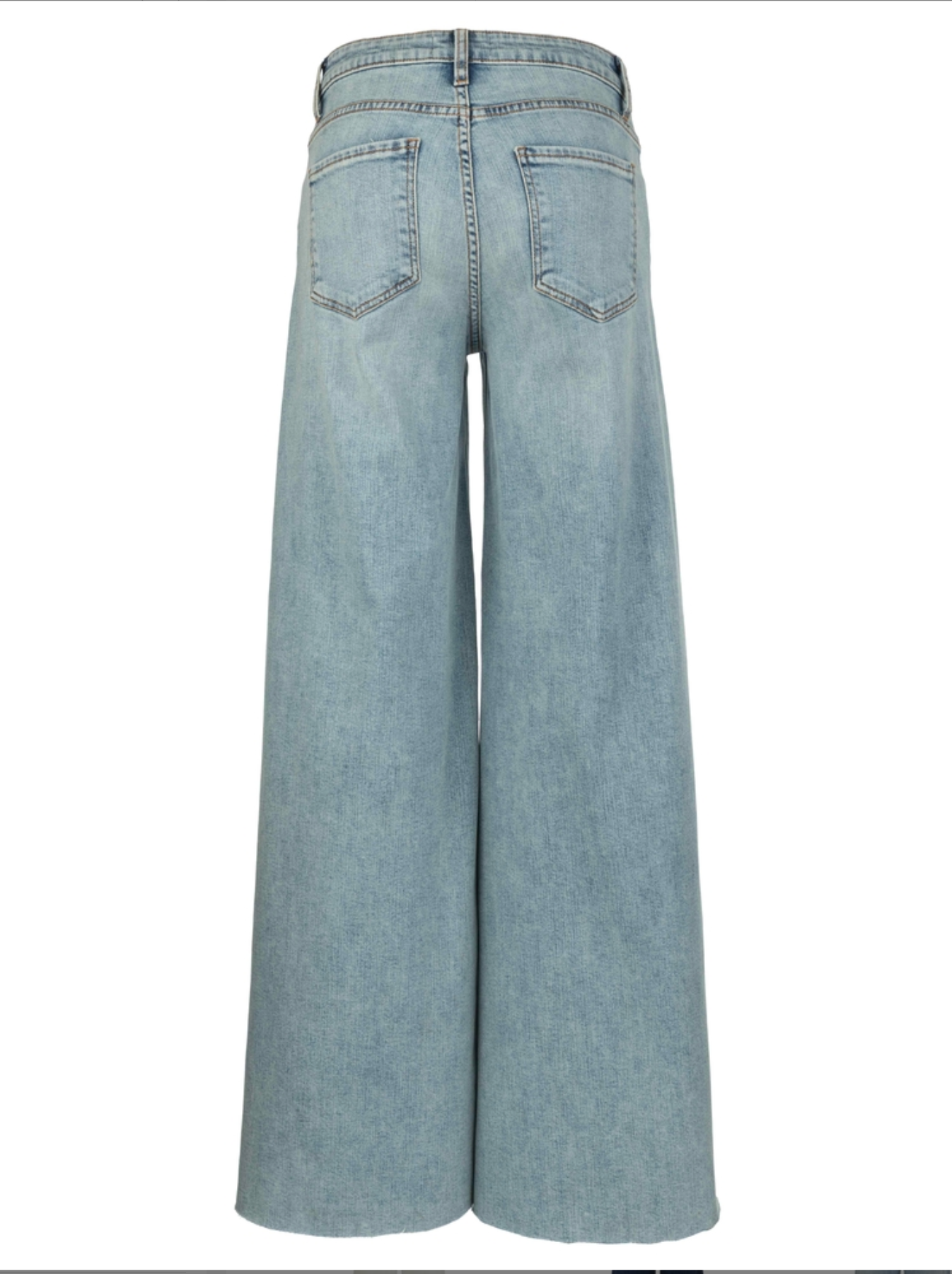 Kut from the Kloth Blake High Rise Fab AB Super Wide Leg Raw Hem