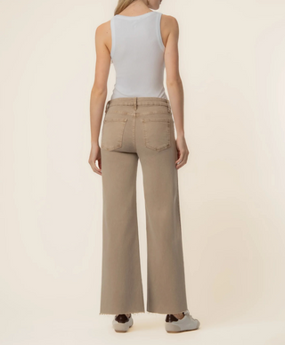 Kut from the Kloth Meg High Rise Fab Ab Wide Leg Raw Hem