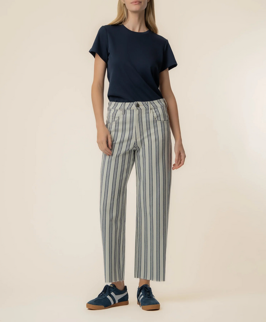 Kut from the Kloth Gwen High Rise Wide Leg Slouchy Raw Hem