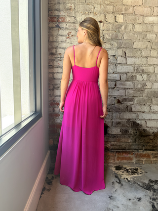 Jewel Badgley Mischka Cowl Neck Dress with High-Low Overlay