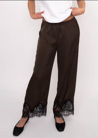 RD Style Valeriane Satin Lace Trim Pant