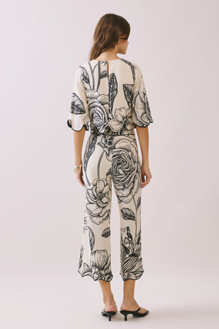 Monochrome Bloom Top