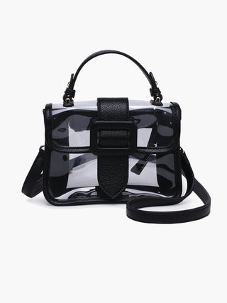 Toni Clear Flapover Crossbody Bag