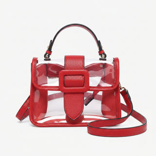 Toni Clear Flapover Crossbody Bag